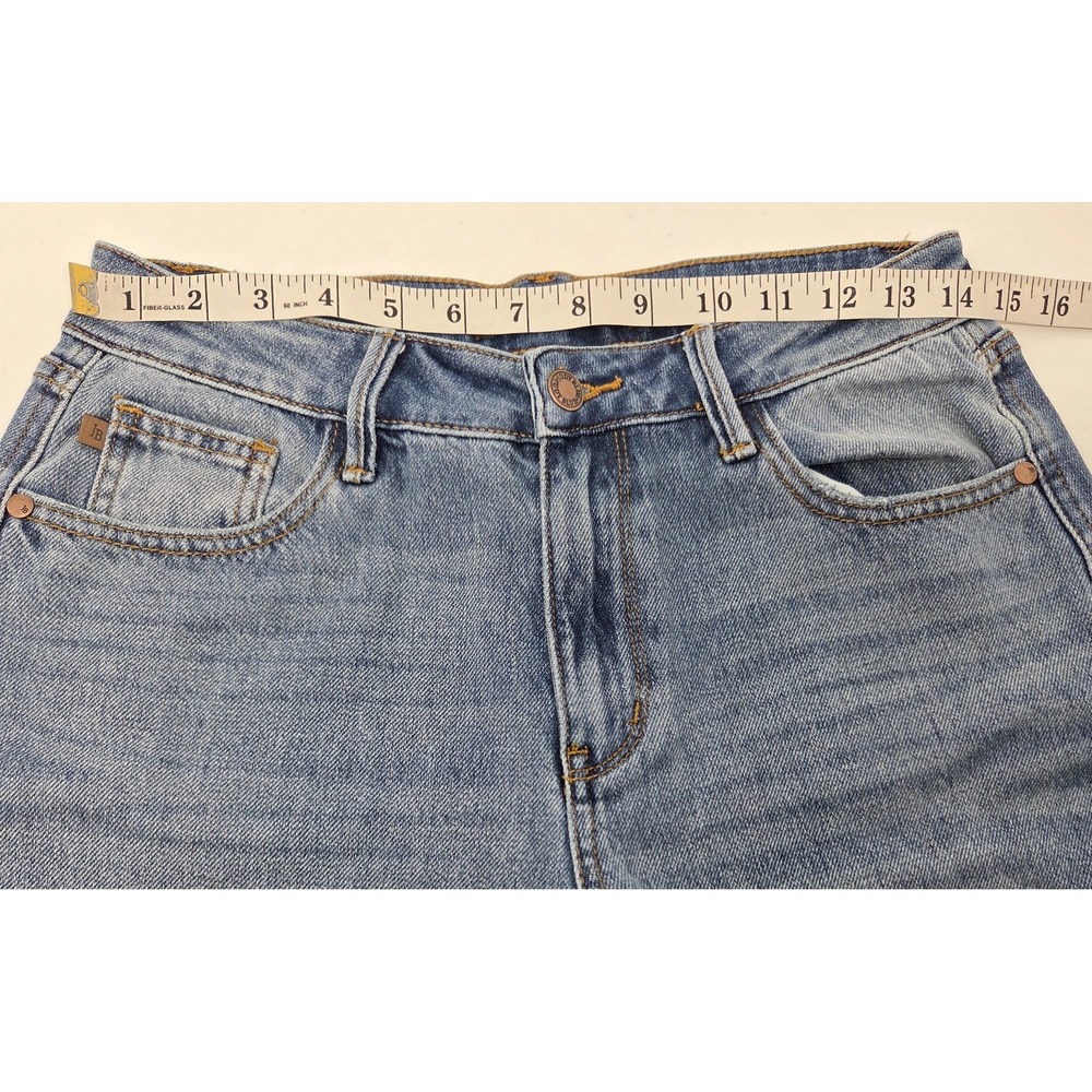 Judy Blue Mid Rise Rigid Magic Release Hem Size 7/28 Boyfriend Denim Jeans 88818 - Picture 5 of 9